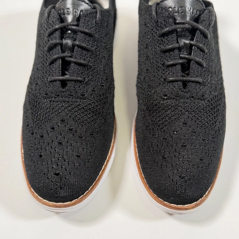 Cole Haan OriginalGrand Stitchlite Wingtip Oxford Black White Minimalist Size 7